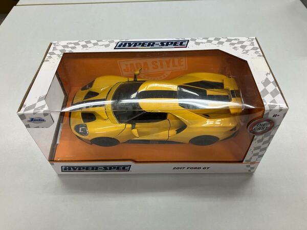 2017 Ford GT イエロー ブラックストライプ ハイパースペックシリーズ 1/24 ダイキャストモデルカー Jada 32257