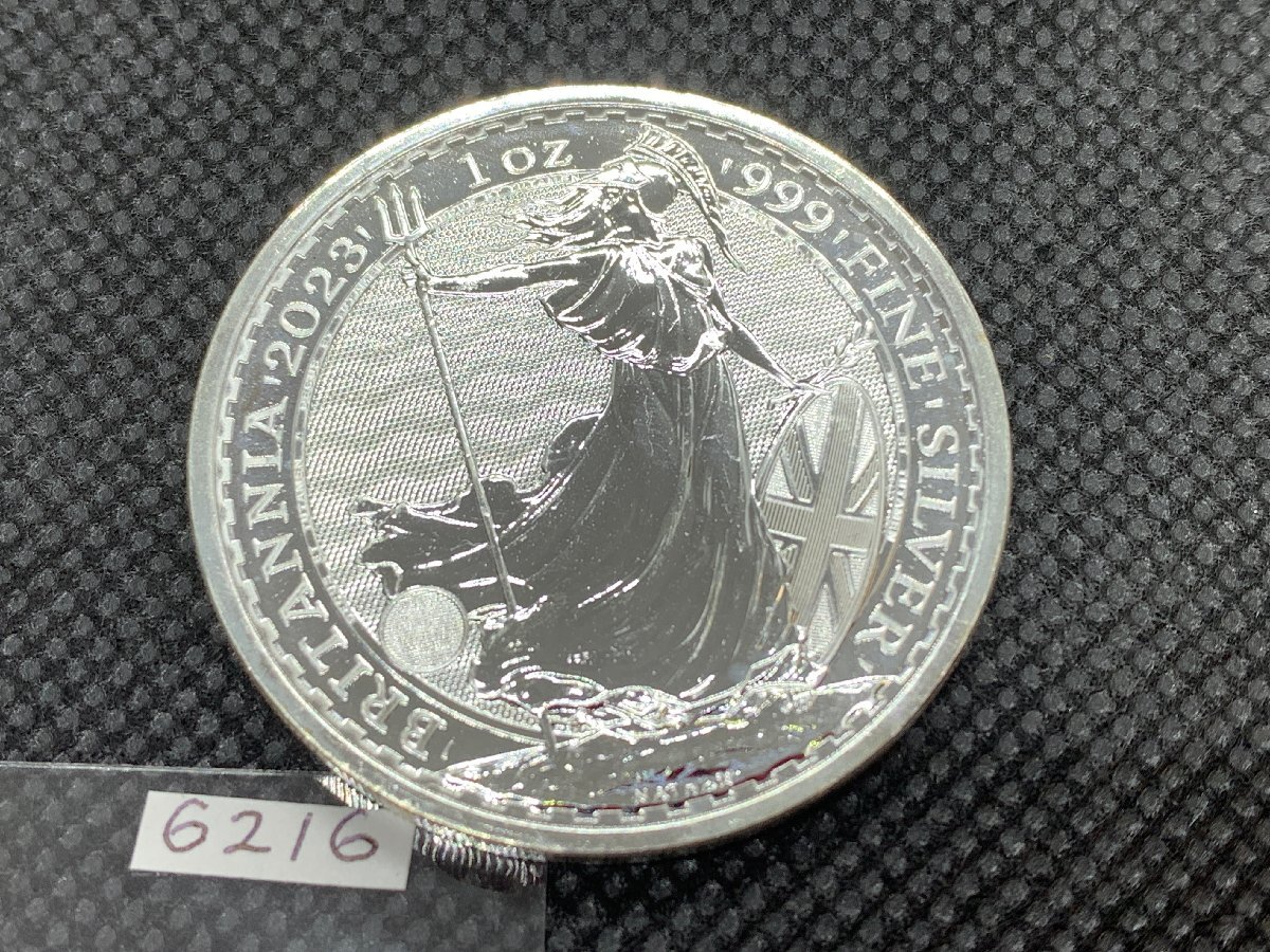 2004 イギリス ブリタニア銀貨1オンス (39mmクリアケース付き