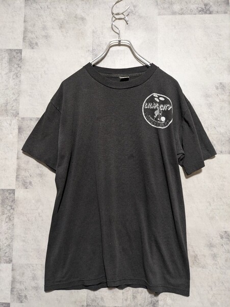 USA製 sportswear社 50/50 半袖Tシャツ ブラック Tシャツ 黒 L 丸胴 シングルステッチ 胸ロゴプリント OSAGARI