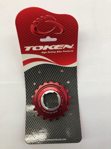 TOKEN シングルフリー スプロケット アルミ 18T レッド 希少デッドストック品