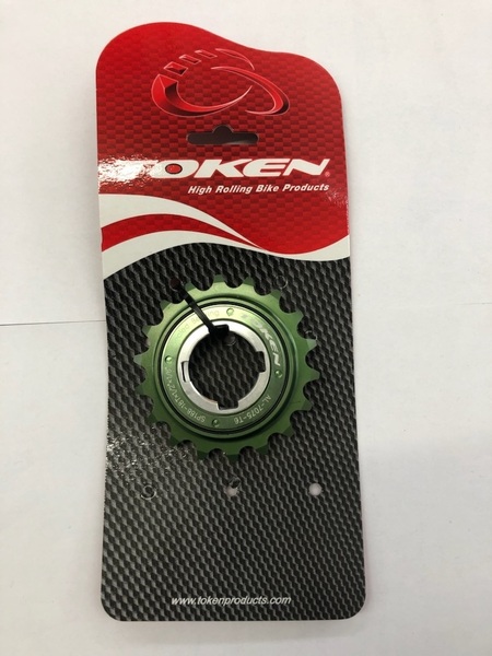 TOKEN シングルフリー スプロケット アルミ 18T グリーン 希少デッドストック品