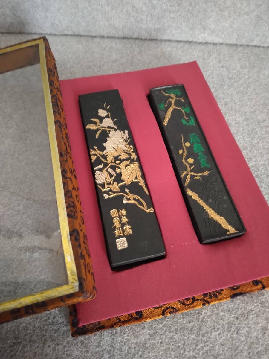 中国　固形墨　胡開文製　龍井軒　清煙　重さ65g 未使用　送料込み250716 中国 固形墨 胡開文製 龍井軒 清煙 重さ65g 未使用 送料込み