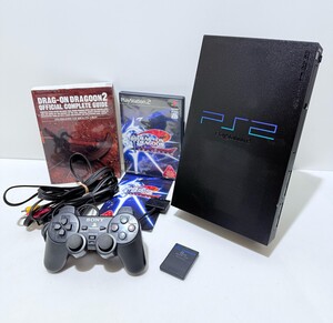 PS2プレイステーション2 SCPH-50000ミッドナイトブラック 本体 コントローラ クリア プレステ ソフトPlayStation2 希少品 美品/動作品(M-1)