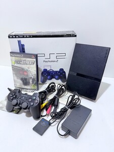ソニー SONY PS2 PlayStation2 SCPH-77000 CB Charcoal Black プレイステーション2,ゲームソフト,メモリカード 箱付 希少品/動作品 (U-37)