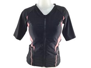 Фитнес дополнительный костюм для плавания топы с короткими рукавами женские купальники большой размер 3L розовый