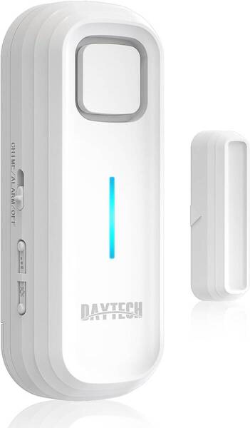 DAYTECH 窓ドア開閉センサー 4段階音量調節玄関チャイム 冷蔵庫の閉め忘れ対策 防犯アラーム1個(遅延アラーム)