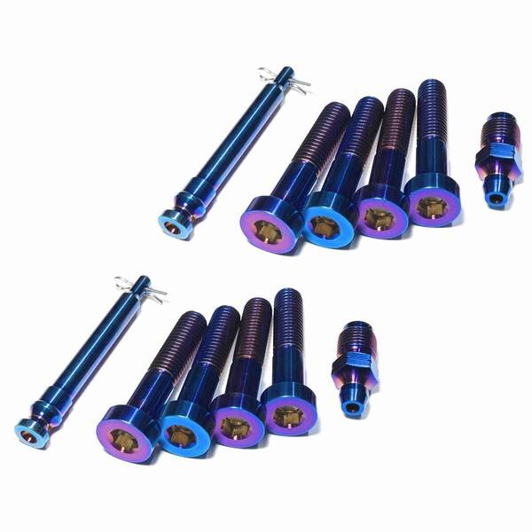 64チタン ボルト ブレンボ 4ポット ブレーキキャリパー 用 brembo ブレーキパッドピン エアーブリーダー ゼファー400 XJR400 CB400SF CBX