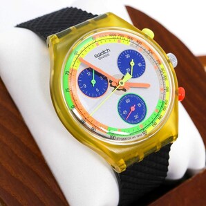 稼働 swatch 腕時計 カラフル ヴィンテージ レア 新品電池 879