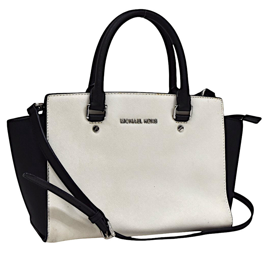 MICHAEL KORS ハンドバッグ 新品未使用 ツートンカラー キャンバス地 Michael Kors マイケルコース 2WAY ハンドバッグ キャンバス