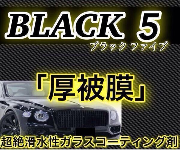 BLACK5 プレミアムガラスコーティング剤 4000ml(業販!大容量!超絶滑水性!最高級コーティング剤!)