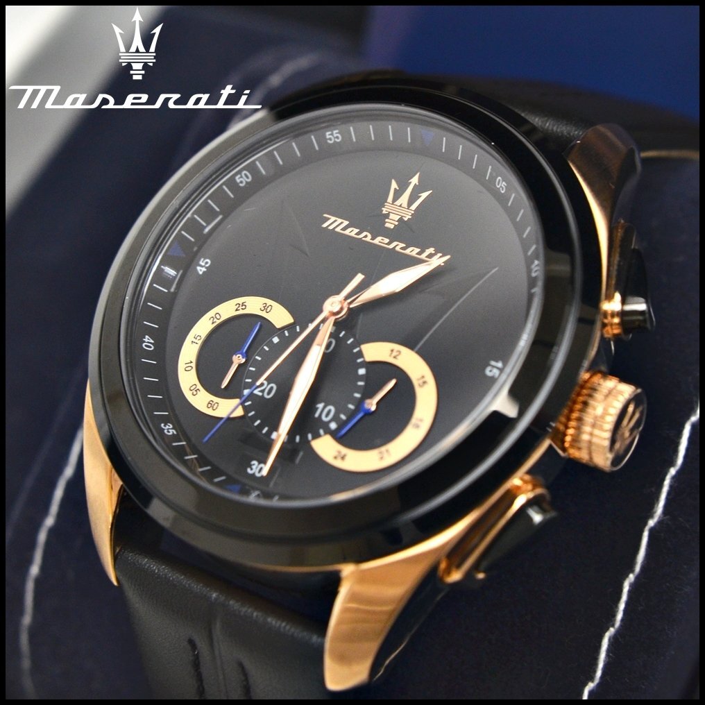 新品入荷 Yahoo!オークション -「maserati 時計」の落札相場 マセラティ 3針(時、分、秒)