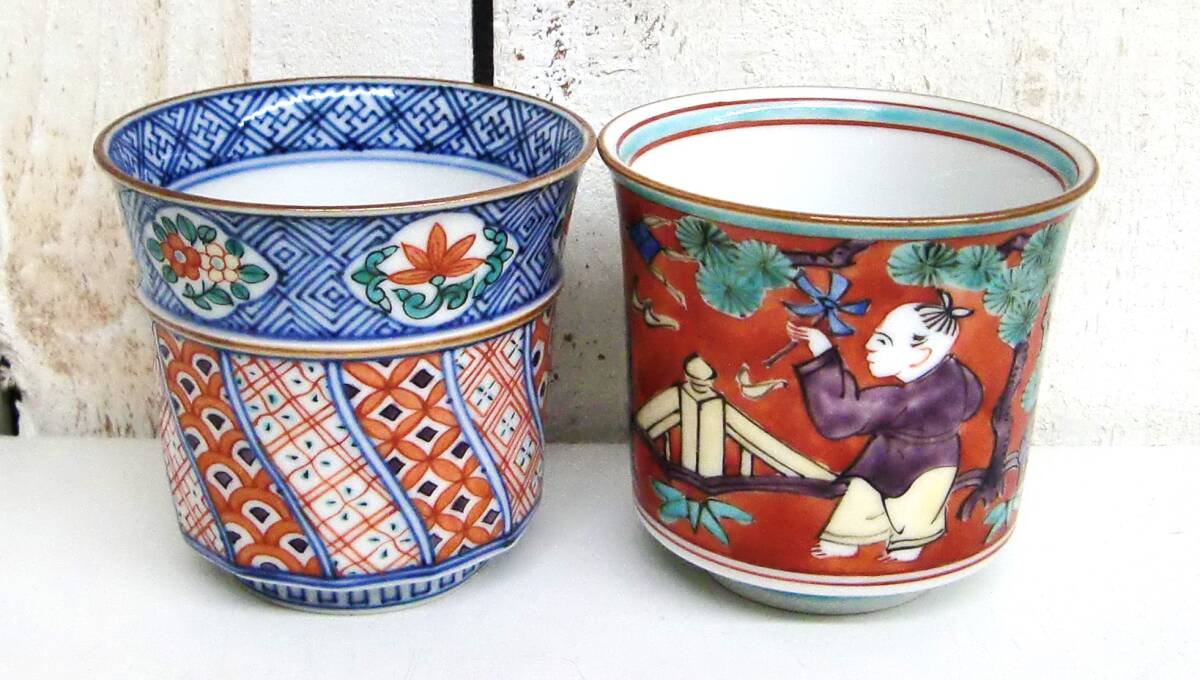 京の骨董品です！清水焼 雅の徳利と塗の袴 2組4点 K2186 京の骨董品です！清水焼 雅の徳利と塗の袴 2組4