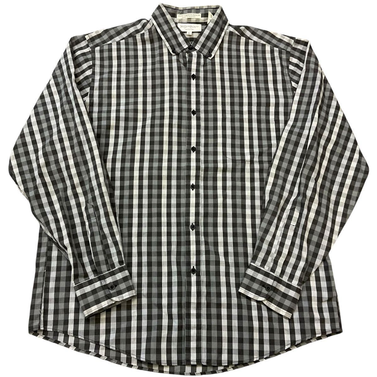 Yahoo!オークション -「saint laurent チェック シャツ」(イヴ Yahoo!オークション -「saint laurent チェック シャツ」(イヴ