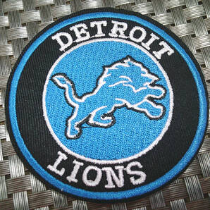 《青黒円DT獅子》新品NFLデトロイト・ライオンズ Detroit Lions刺繍ワッペン◆アメフト アメリカンフットボール アメリカ■衣類・衣服DIY
