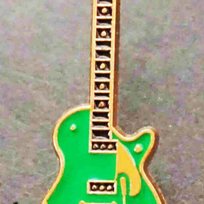 《緑EG電気GT音楽》 新品 エレクトリック・ギター electric guitar エレキギターエレキ ギター ピンバッジ バッチ■楽器 ミュージック