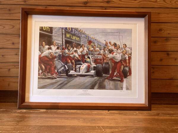 ★-F1 リトグラフ McLAREN 104 by Alan Fearnley 1993 オーストラリアGP ピットイン