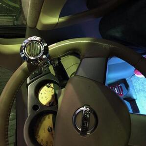 運転が楽々ハンドルスピンナーtype3カーボン調ワンポイント付 パワーハンドル ハンドル回転補助具 車 自動車 トラック おしゃれ トラクター