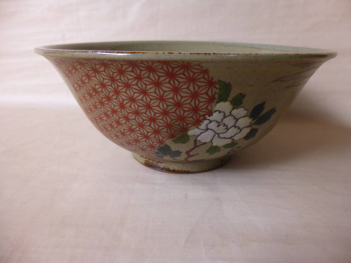萬古 古萬古 赤絵 菓子鉢 鉢 色絵 萬古印 旧家蔵出し 日本の陶磁
