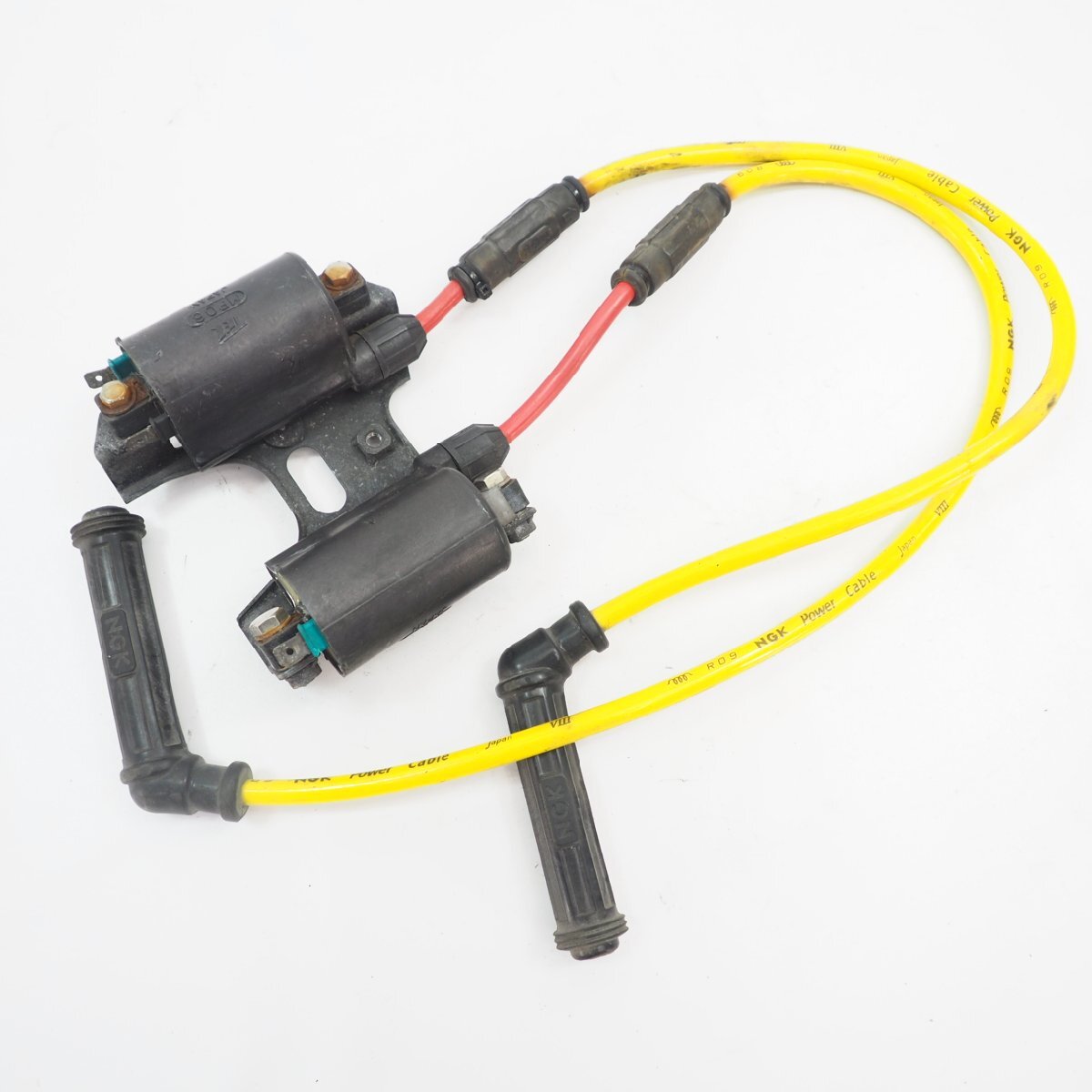 VT250 スパーダ 純正イグニッションコイル NGK パワーケーブルセット お得 49161 車用品・バイク用品 NGK イグニッションコイル U5390⁄49161×4本