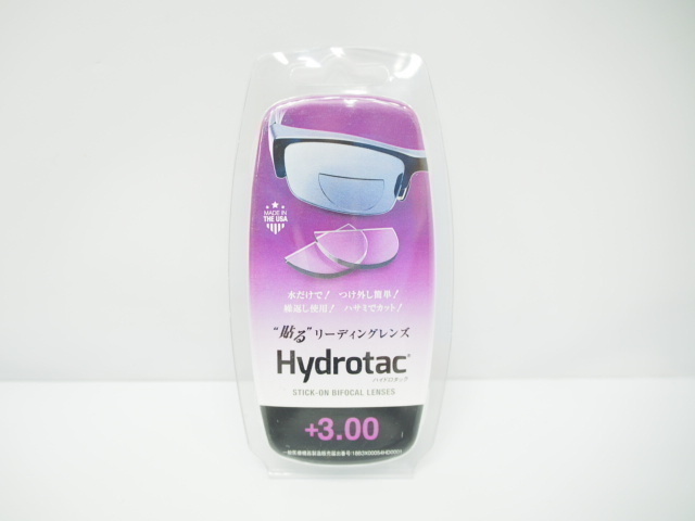 ＋2.00メガネに貼る リーディングレンズ 視力補正用 レンズ アウトス Hydrotac シニアレンズ ハイドロタック サングラス