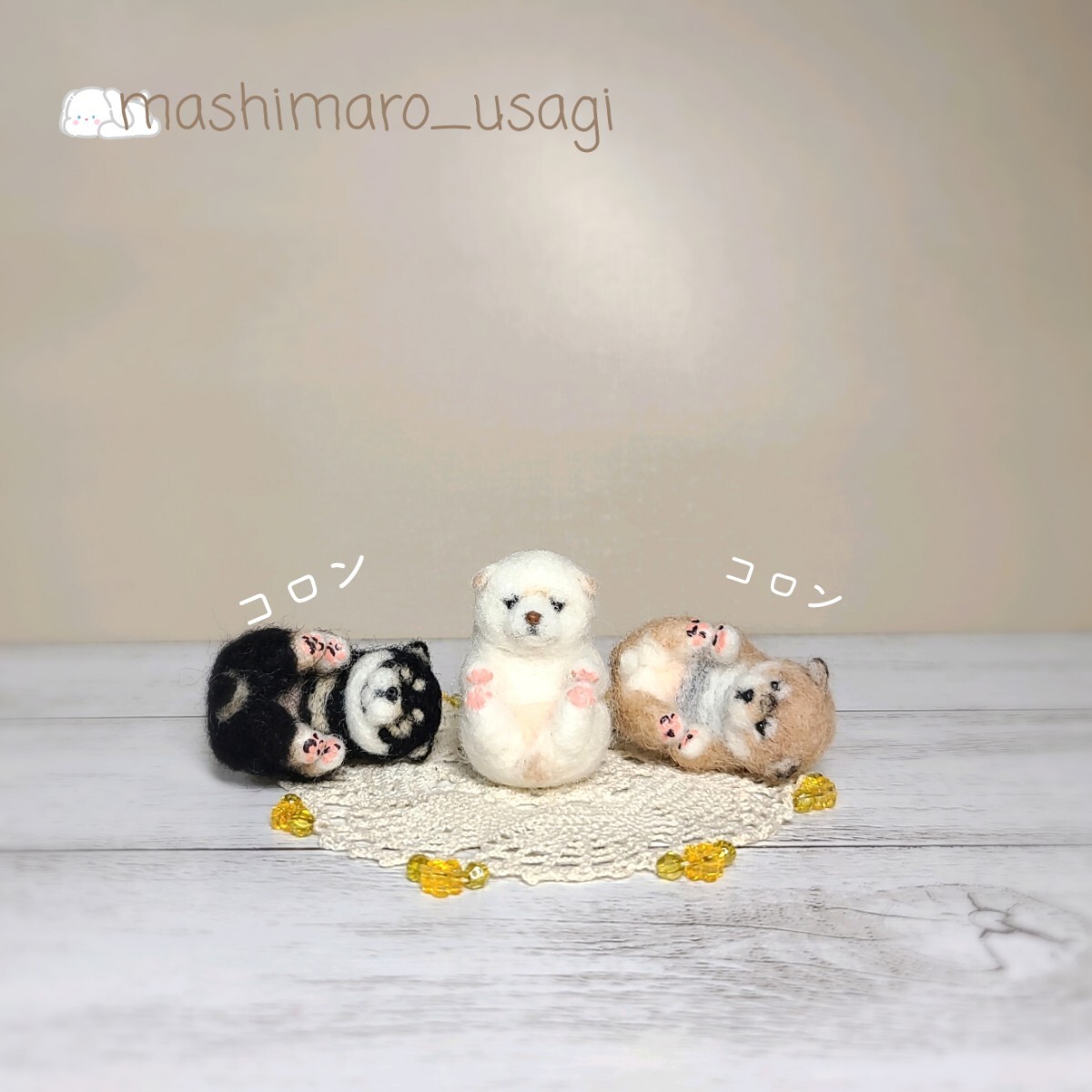 リアル可愛い羊毛フェルト柴犬ブローチ＆キーホルダー 羊毛