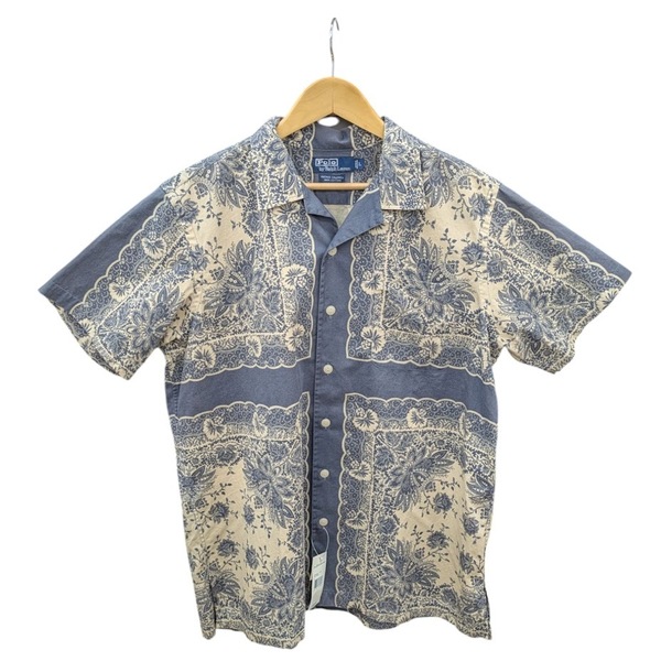 デッドストック 90s POLO Ralph Lauren ポロ ラルフローレン ペイズリー バンダナ 半袖 開襟シャツ オープンカラー VINTAGE CALDWELL