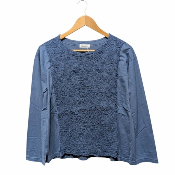 未使用品 Plantation プランテーション 製品染め 長袖カットソー ロンT ブルー系 PL01JJ616 サイズ M