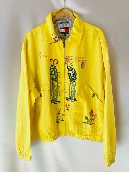90s tommy hilfiger スイングトップ ブルゾン ハンドペイント