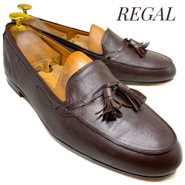 ☆即決・送料無料☆【未使用・展示品】REGAL リーガル タッセルローファー 茶 ブラウン 25cm 革靴 ビジネスシューズ 本革 本皮 レディース