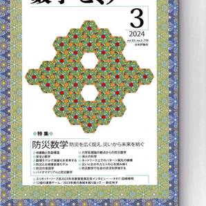 数学セミナー 2024月3月1日発行 第63巻3号 通巻749号 特集:防災数学 防犯を広く捉え、災いから未来を紡ぐ