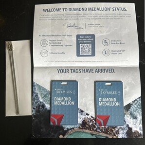 【超レア品】非売品 新品未使用 2025年 デルタ航空 最上級クラス ダイヤモンドメダリオン会員専用ネームタグ2枚セット