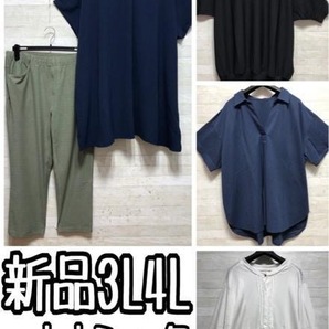 新品☆3L4L♪大人シックな半袖ウエアなど♪ひんやり素材も〇L139