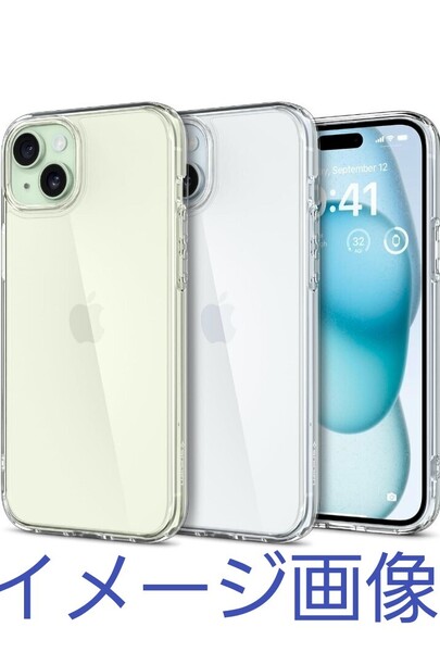 y032807d Spigen iPhone 15 Plus ケース クリア ストラップホール ウルトラ・ハイブリッド クリスタル・クリア スマホカバー