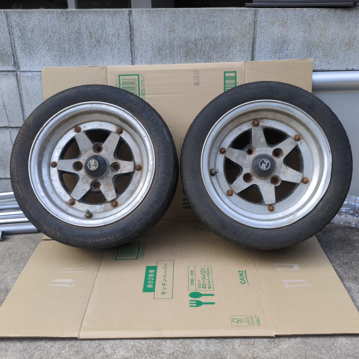 当時物 旧車 WORK ワーク Equip エクイップ アルミホイール 1本