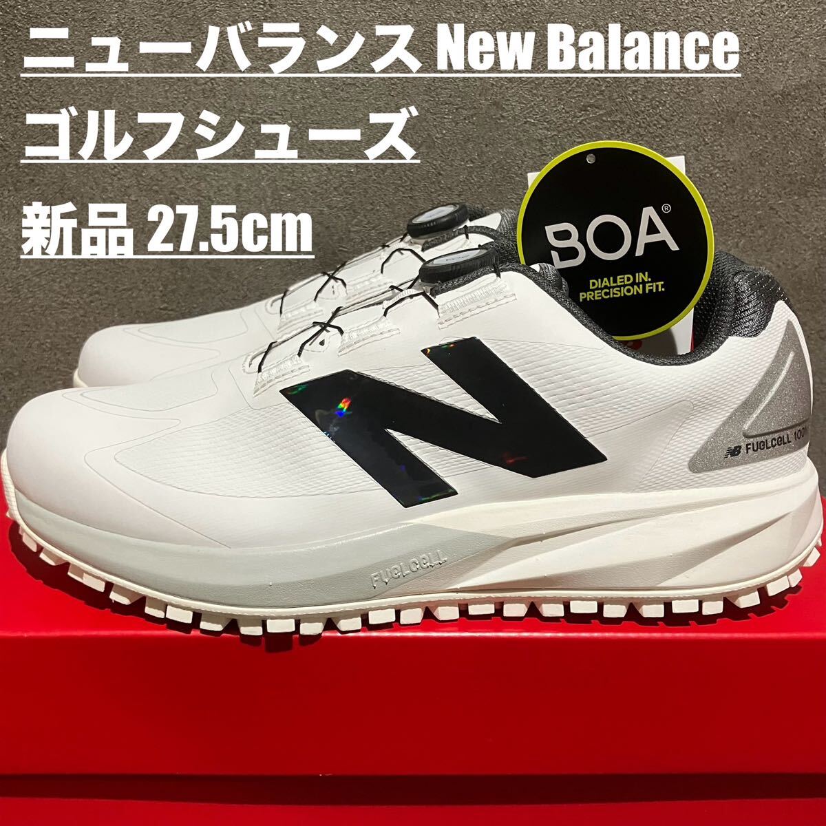 ニューバランスゴルフ 26.5 BOA シューズ ホワイトMG1001V2