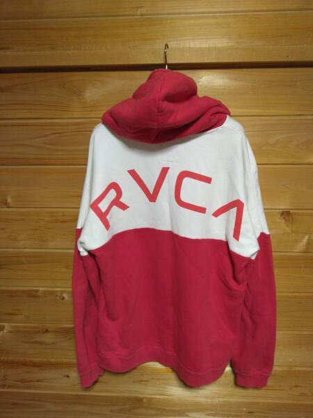 RVCA ルーカ メンズパーカー Lサイズ ホワイトレッド 希少色 人気ブランド