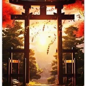 入荷!心が動くとき12 和 鳥居 神社 ブリキ/アルミ看板 インテリア