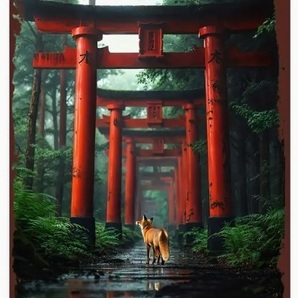 入荷!心が動くとき16 和 鳥居 神社 ブリキ/アルミ看板 インテリア