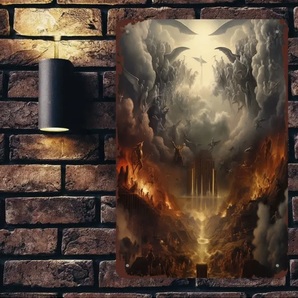 入荷!ハルマゲドン① 決戦の地 世界の破滅そのもの ブリキ/アルミ看板インテリア