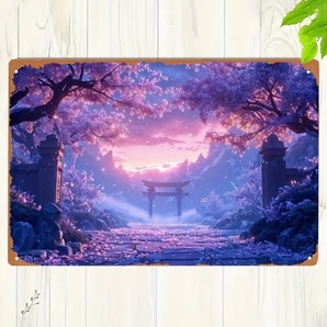 入荷!心が動くとき13 和 鳥居 神社 ブリキ/アルミ看板 インテリア