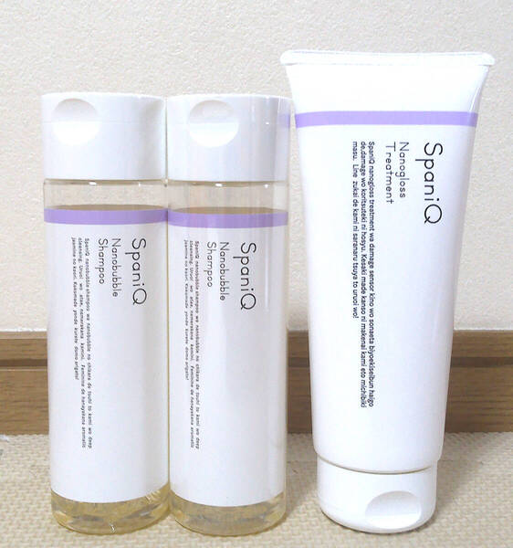 SpaniQ スパニーク ナノバブル シャンプー 2本 トリートメント 1本 180ml 200g