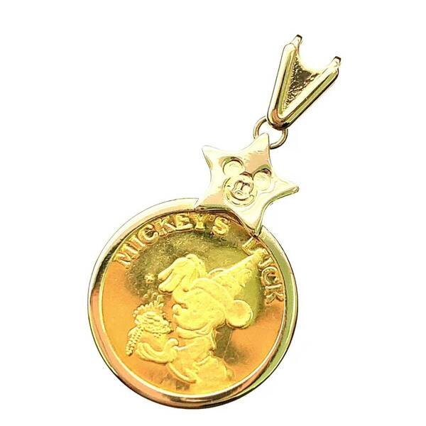 22394 ディズニー ミッキー 金貨 1.9g 純金 K18/24 1/25オンス イエローゴールド ペンダントトップ コレクション Gold