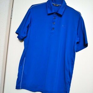 未使用★ミズノ ゴルフ 速乾 半袖ポロシャツ ★ブルー XL 