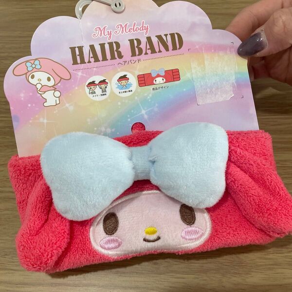ヘアバンド マイメロディ マイメロ 吸水 サンリオ キャラクター ピンク リボン