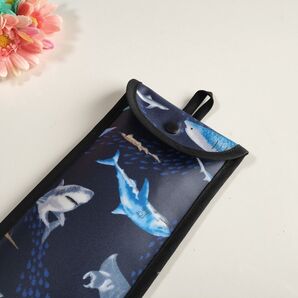 ループ付き27桁用そろばんケース サメ シャークネイビー