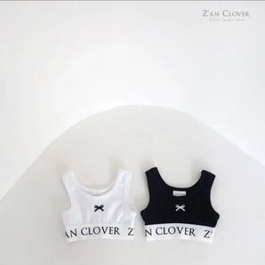 zanclover バンディングリボンクロップトップ