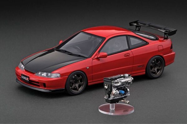 イグニッションモデル IG3057 1/18 Honda INTEGRA (DC2) TYPE R Red With Engine