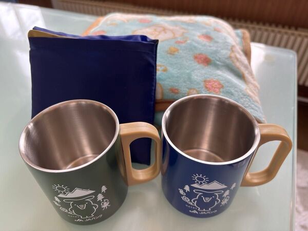よりゾウセット クッションブランケット エコバッグ ステンレスカップ2個