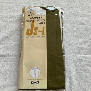 フクスケ サポートタイツ JS〜L 2足入 ディープブラウン ふくよかサイズ