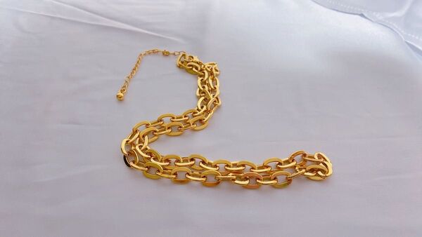 ネックレス ゴールド ゴールドチェーン チェーンネックレスヴィンテージ 男女兼用 海外アクセサリー 新品未使用 高級感あり